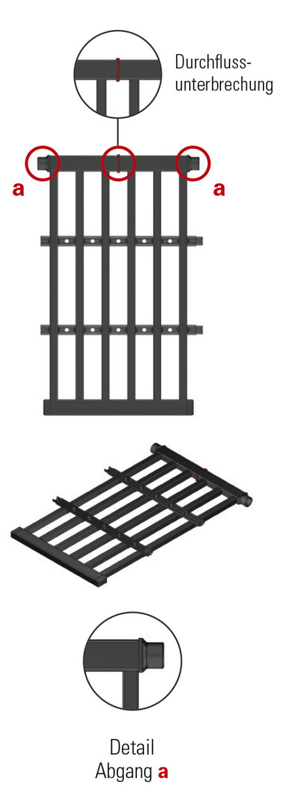 aquatherm Heiz-Kühlregister black 32 x 325 cm = 1,04 qm, Muffe links/rechts, einseitiger Schweißanschluss