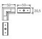 Kupplung/Verbinder ger ws Alu L50mm B50mm H20,5mm