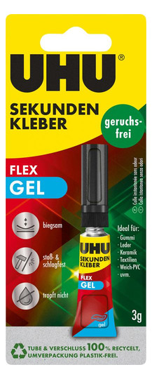 UHU-Sekundenkleber, Superflex-Gel Nr.45565 - 3 g