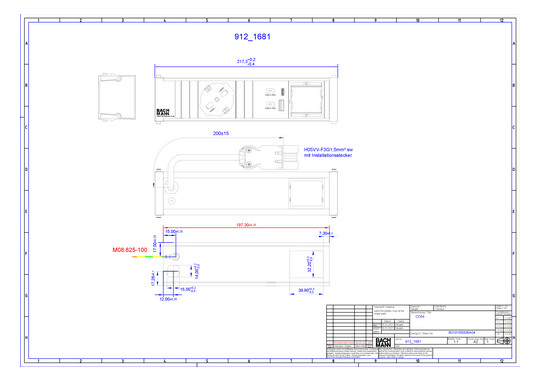 Bachmann CONI 1xP40 1x USB A&C  912.1681 