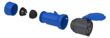 CEE-Kupplung 5p 16A IP44 PratiKa IP44 6h 380-415 V Schraubkl ger Kst
