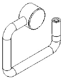 Normbau Papierrollenhalter Nylon Care mit Dornschlüssel, 125 x 160 mm, weiß