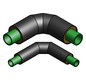 aquatherm Bogen energy blue 90Grad, SL 1000, 63/125 mm, SDR 11
