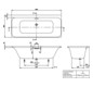 V&B Eck-Badewanne Duo LOOP & FRIENDS 180x80cm, eckige Innenform, weiß