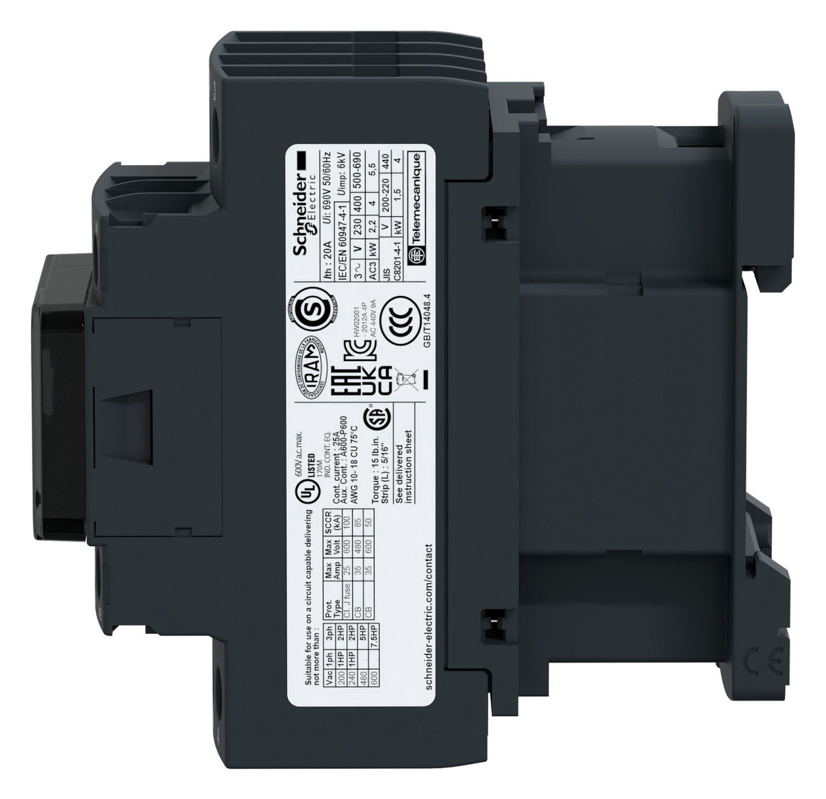 Leistungsschütz 4kW 2S 2Ö 230VAC 9A