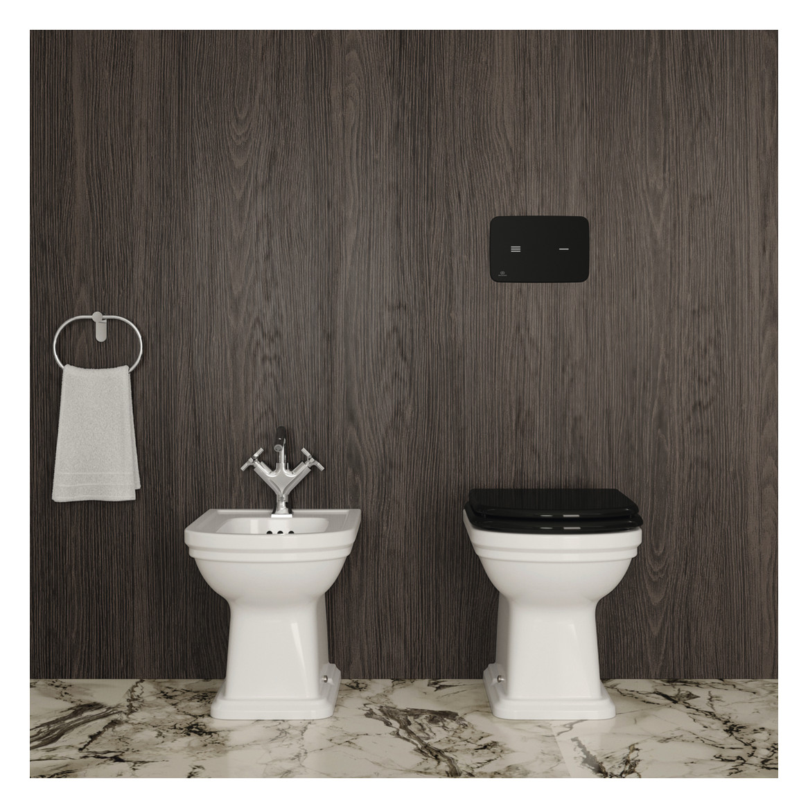 Ideal-Standard WC-Sitz Calla MDF, Scharniere Edelstahl, Softclosing, schwarz Ideal-Standard WC-Sitz Calla MDF, Scharniere Edelstahl, Softclosing, schwarz