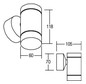 Wandanbauleuchte 35W HV edst IP44 GU10 110x70x120mm