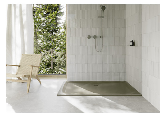 Duschwanne BetteUltra 5808 180x100x3,5cm, Mini-Wannenträger, graphite