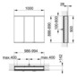 KEUCO Spiegelschrank Royal Modular 2.0 1000 x 900 x 160 mm, 1 Steckdose, 1 Doppel-USB-Ladestelle, Wandeinbau, 3 Türen