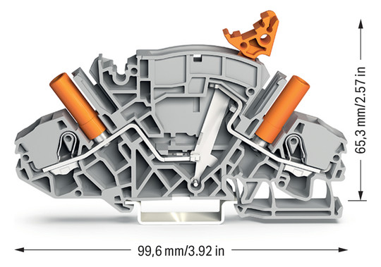Trennreihenklemme gr Serie 2007 30A 0,5-10qmm Mit integrierter Prüfbuchse