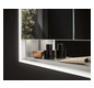 EMCO Aufputz-Lichtspiegelschrank Loft 1000x733mm mit Unterfach, LED, 2-türig breite Tür links, aluminium/spiegel