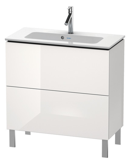 Duravit Waschtisch-Unterschrank Compact L-Cube 82 x 39,1 cm, eiche schwarz, 2 Auszüge, stehend