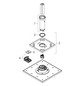 hansgrohe Kopfbrause Axor mit Deckenanschluss, 250x250mm, 1jet, polished gold optic