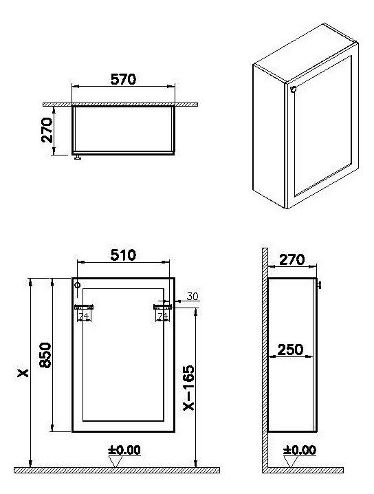 VitrA Bad Halbhochschrank Root Classic Compact 57x27x85cm, 1 Tür, Türanschlag rechts, Korpus Vintage Grün Matt VitrA Bad Halbhochschrank Root Classic Compact 57x27x85cm, 1 Tür, Türanschlag rechts, Korpus Vintage Grün Matt