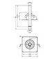 MHG Kaminkopfabdeckung Atec DN 60, 330 x 330 x 450 mm, starr, Edelstahl