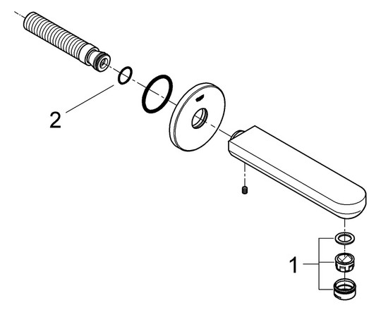 GROHE Wanneneinlauf Eurosmart Cosmopolitan Ausladung 17cm, Wandmontage, chrom