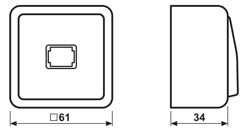 Wipptaster-Modul aws 1S A AP 600 m.Bel IP20 glz