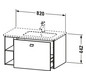 Duravit Waschtisch-Unterschrank Brioso 82x47,9x44,2cm, 1 Auszug, Becken rechts, chrom/Betongrau matt