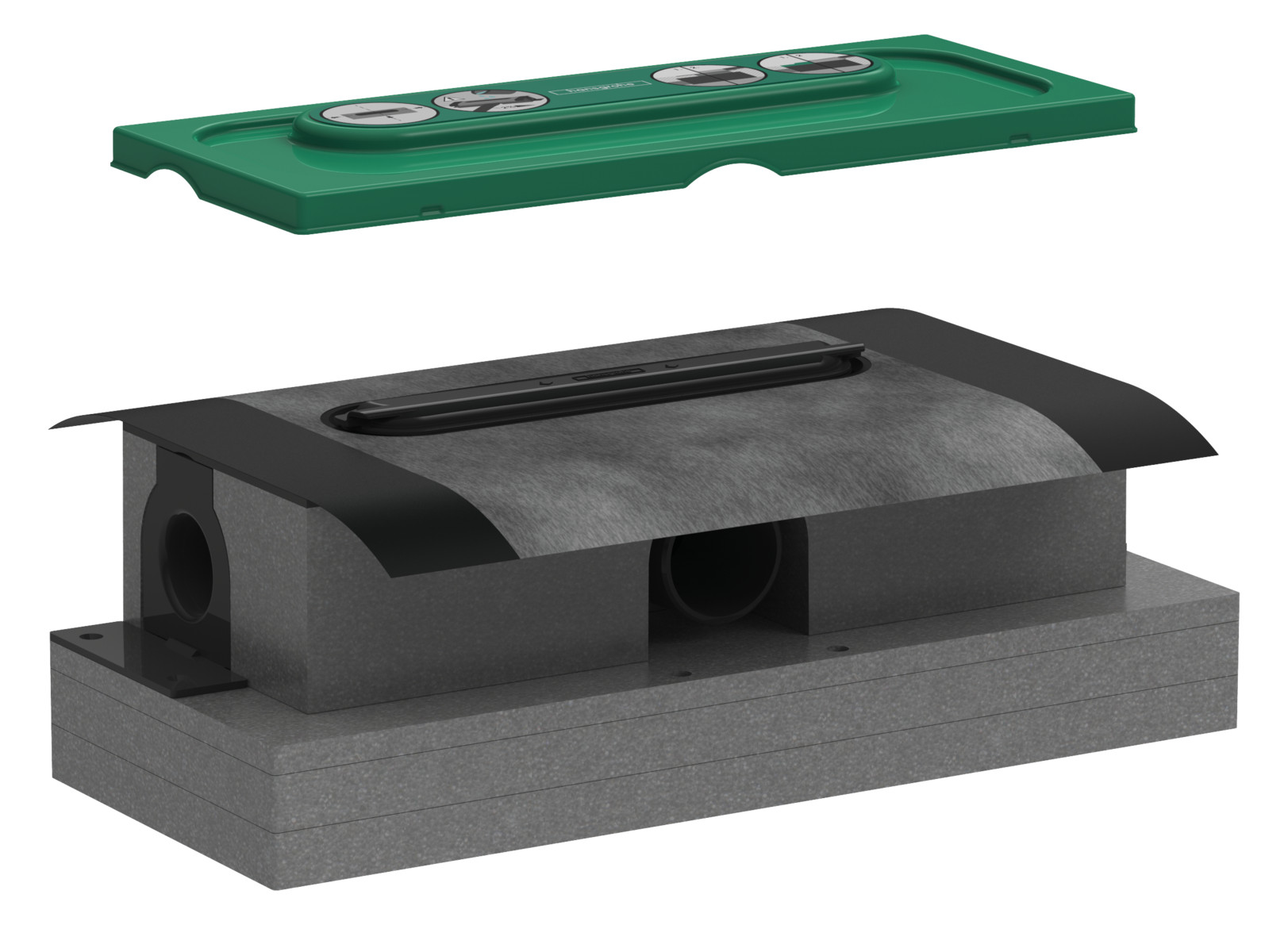 hansgrohe uBox universal Ablaufgehäuse DN 50, für Standardinstallation