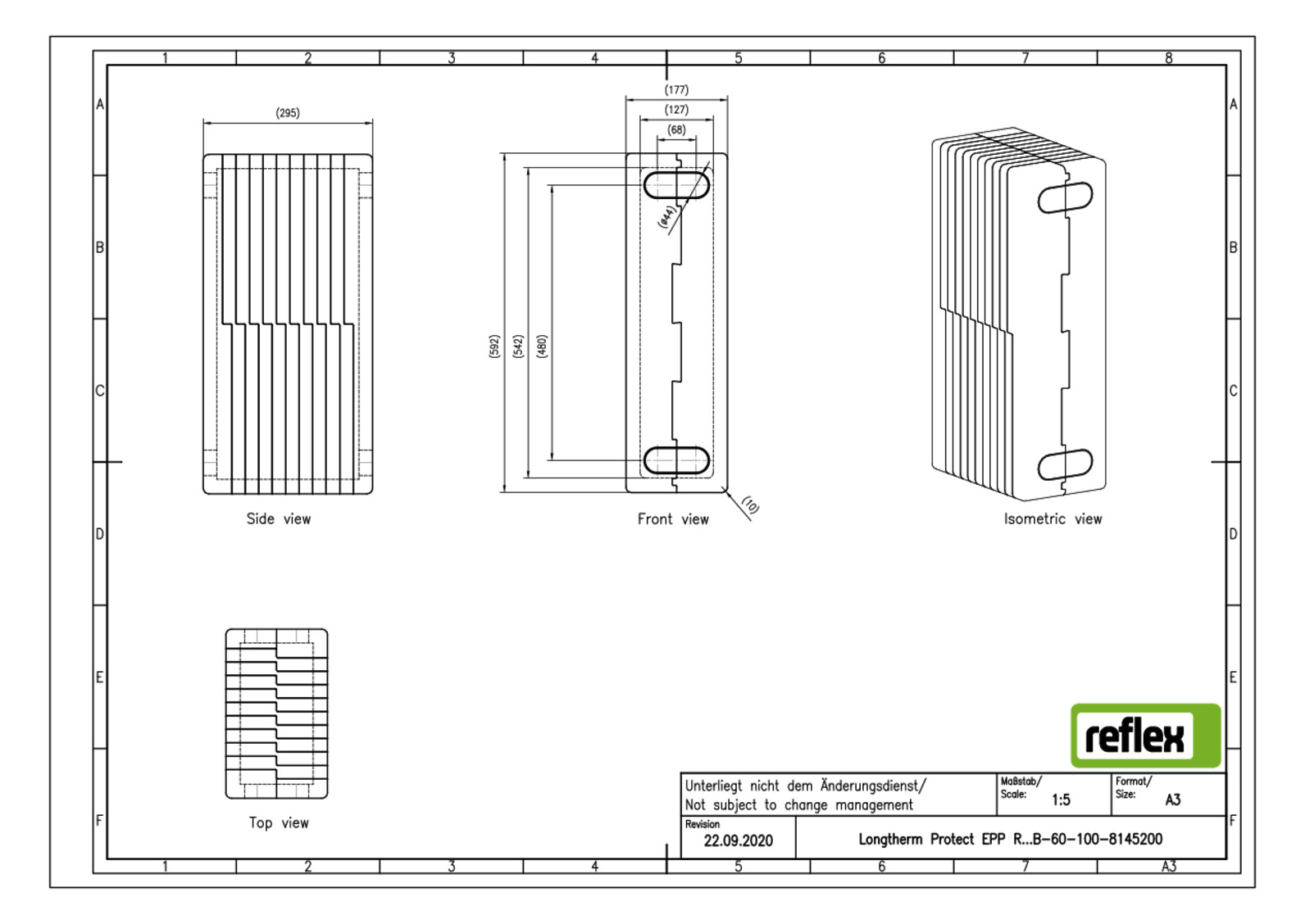 Reflex Wärmedämmung Longtherm Protect R_B-60-100, 25mm, EPP, schwarz