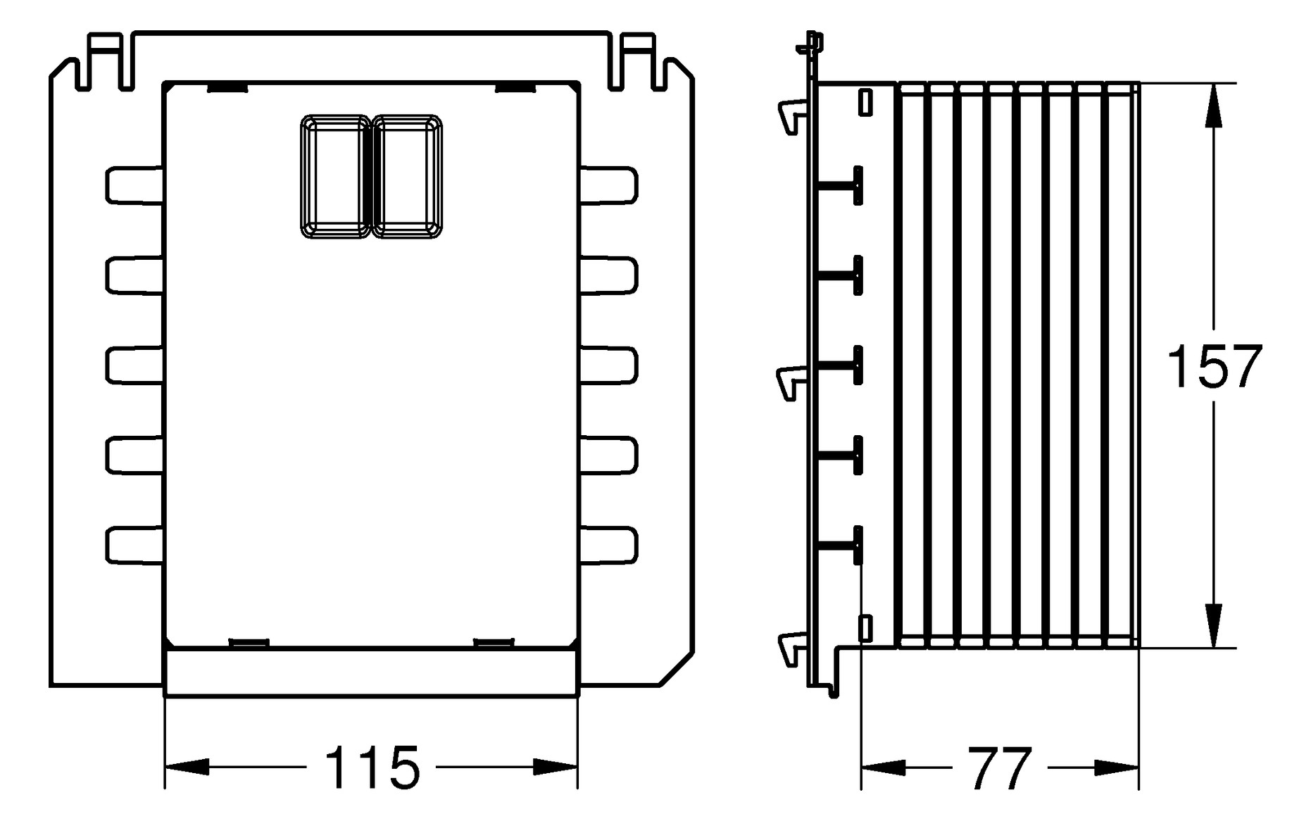 GROHE Revisionsschacht 40911 für Uniset Rapid SL für kleine Abdeckplatten