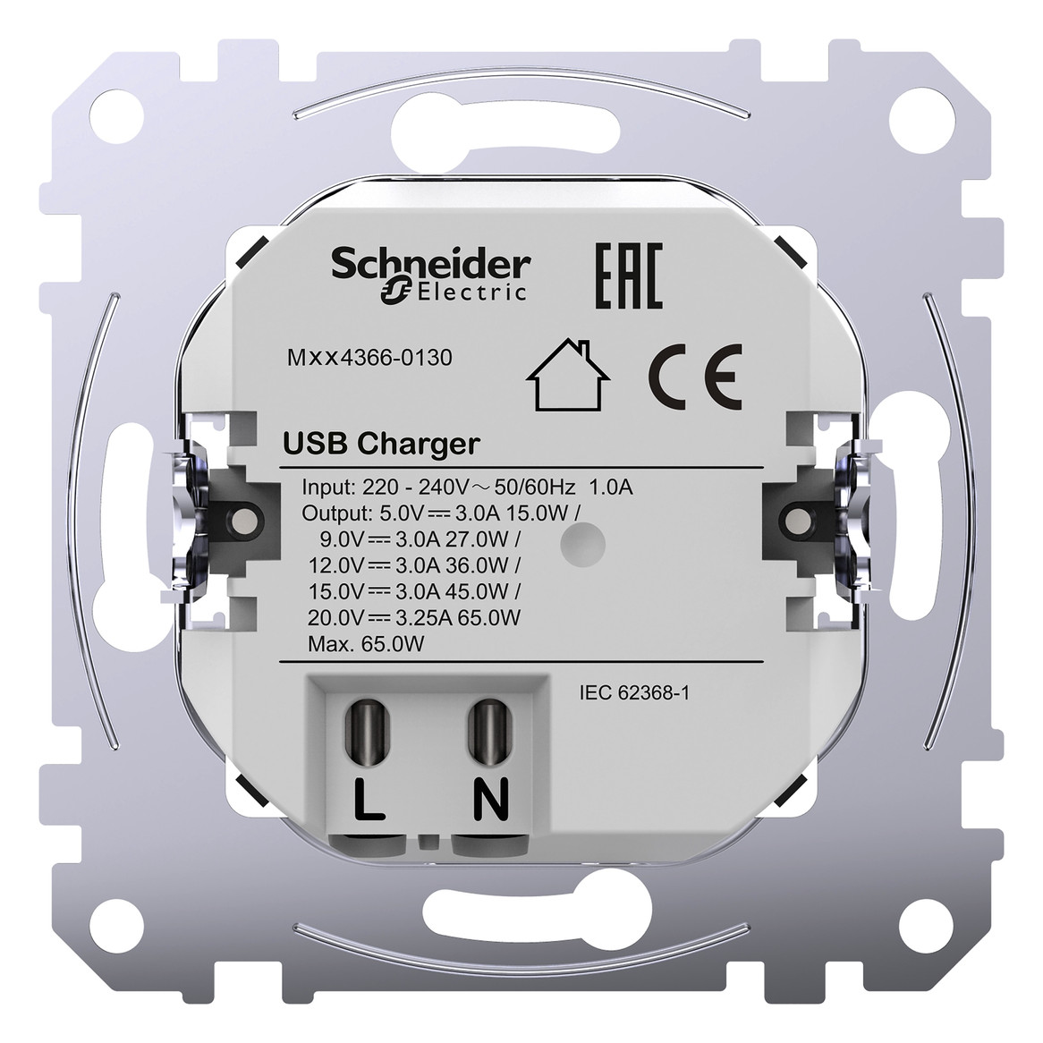 USB-Spannungsversorgung 1USB-C UP 3250mA 20V 50-60Hz