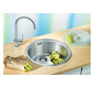 Blanco Becken RONDOSOL 46 x 39 cm, Edelstahl Bürstfinish, 3 1/2" Korbventil