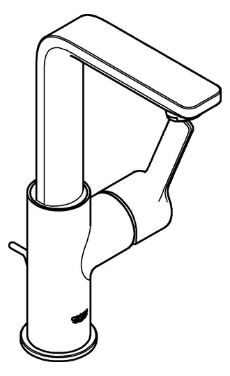 GROHE Waschtisch-Einhebelmischer Lineare 1/2", L-Size, Zugstangen-Ablaufgarnitur, supersteel