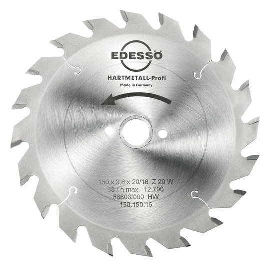 EDESSÖ-HW-Kreissägeblatt - 150x2,6x16mm, 20 WZ