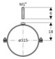 Geberit Rohrschelle Pluvia Ø 315 mm, mit Muffe M16, verzinkt