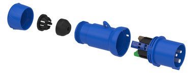 CEE-Stecker 5p 16A IP44 Acti9 380-415 V (50+60 6h schraubl.Kl Kst Verschraubung