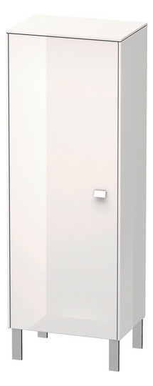 Duravit Halbhochschrank Brioso Individual, Tür links, chrom/Nussbaum dunkel