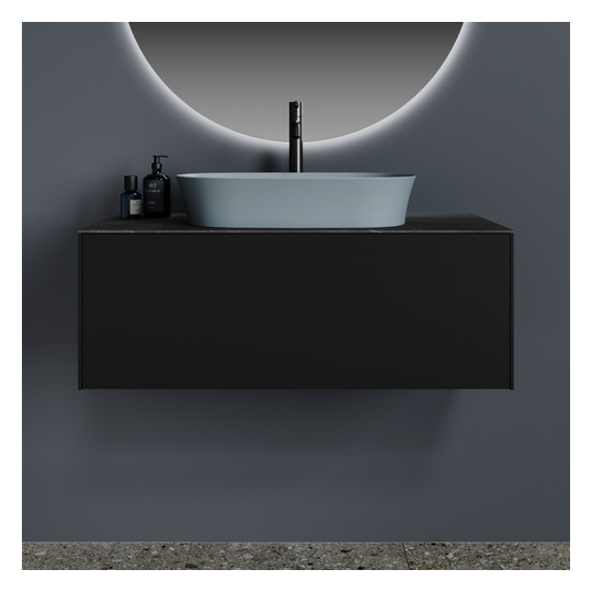 Ideal-Standard Waschtisch-Einhebelmischer Joy Ausladung 170mm, mit verlängertem Sockel, ohne Ablaufgarnitur, magnetic grey