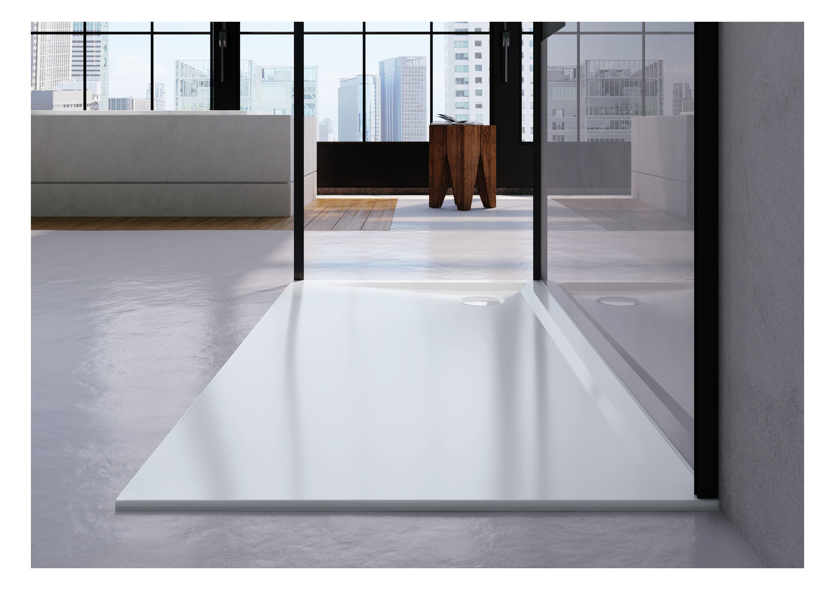 Kaldewei Duschwanne SUPERPLAN XXL 1828-2 70x160x3,9cm, mit Träger, Antislip Secure Plus, warm grey10