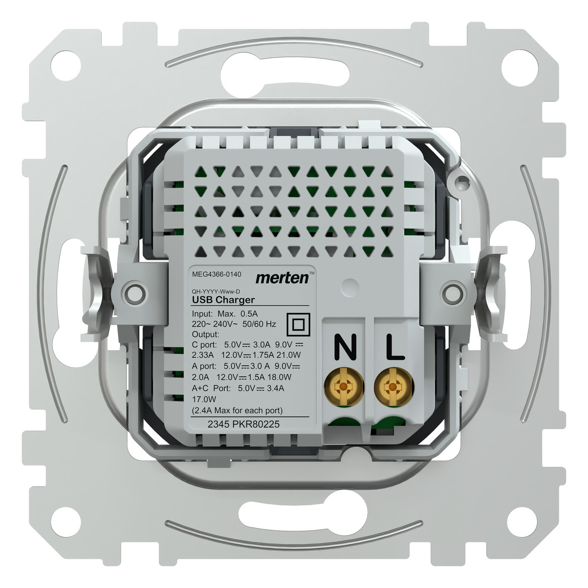 USB-Spannungsversorgung 1USB-A 1USB-C UP 3000mA si 5-12V 50-600Hz