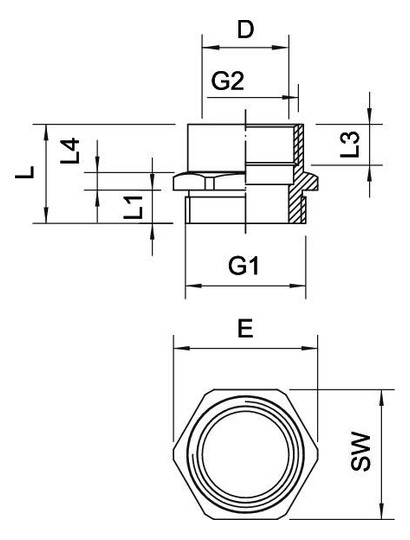 OBO 165 ADA M25-PG16 Adapter M-PG 