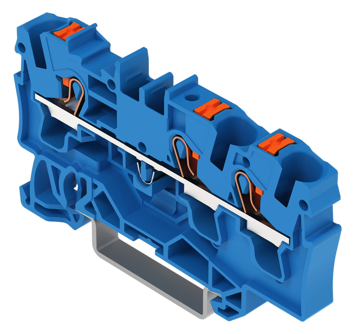 Reihenklemme 0,5-6qmm 1Etage 3kl bl 32A TS35 Hutschiene TH35