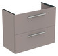 Ideal-Standard Möbel-Waschtischunterschrank i.life S 2 Auszüge, 80 x 37,5 x 63 cm, carbongrau matt