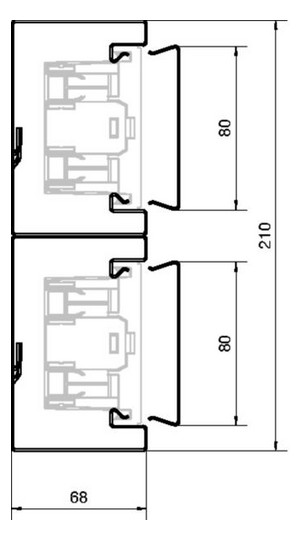 Geräteeinbaukanal ST 210x65mm vz 9030qmm GEB-K 2000mm