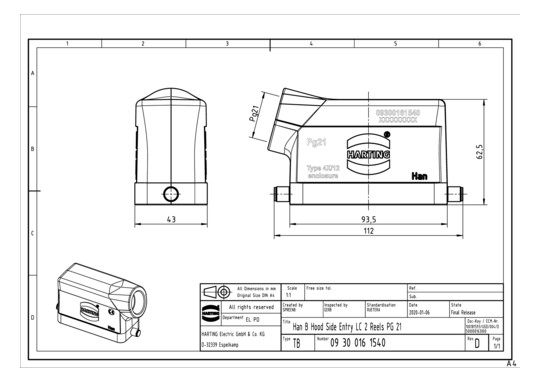 HART Tüllengehäuse           09300161540 