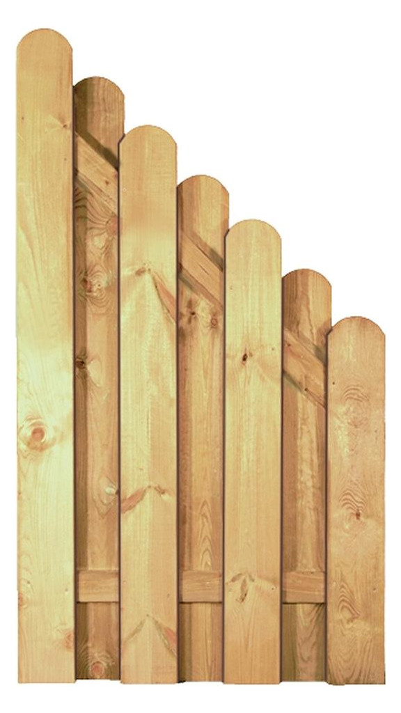 Bild DAAN-Serie Bogen Abschluß 90 x 160/90 cm, kdi-grün Lamellen 20 x 145 mm, geschra - n.a.-0
