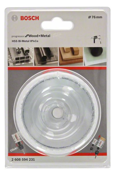 Lochsäge Ø76mm T44mm Steckachse Holz Geeignet für Holz