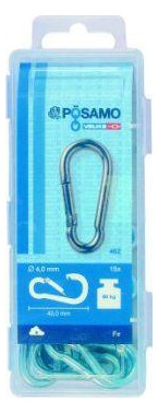 Bild Feuerwehr-Karabinerh.(SB) galZn 40x4mm a 15Stk Box PÖSAMO-0