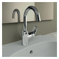 Ideal-Standard Waschtisch-Einhebelmischer CeraFlex mit hohem/schwenkbarem Auslauf, mit Ablaufgarnitur, chrom