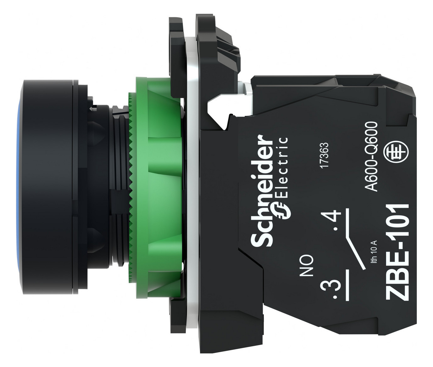 Drucktaster 1f bl rnd Ø22,5mm 1S IP66 fl Tastend