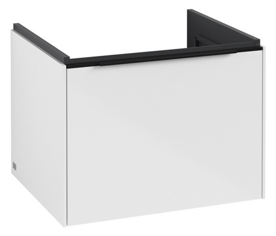 V&B Waschtisch-Unterschrank Subway 3.0 57,2x42,9x47,8cm, ohne LED/Griff Volcano black, brilliant white