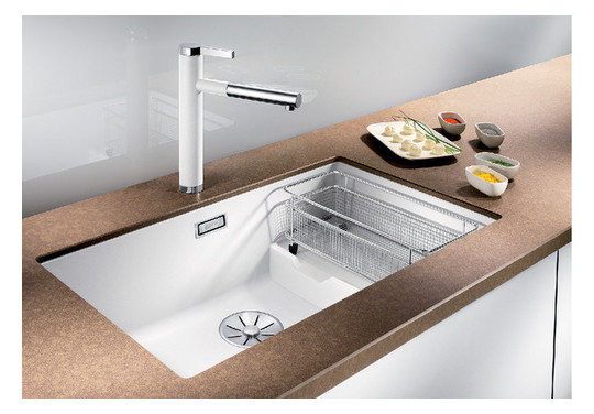 Blanco Becken SUBLINE 700-U Level SILGRANIT 73 x 46 cm, felsgrau, für Unterbau