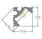 Eckprofil alu Alu 2000x17,5x14,75mm