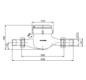 Deltamess Mehrstrahl-Nassläufer MNK Horizontal, 10 l/Imp, Q3 16 cbm/h, kalt