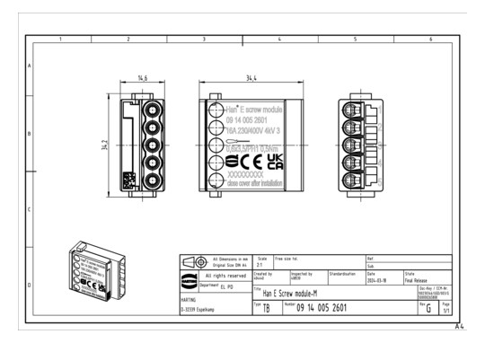 HART HAN E Schraubmodul      09140052601 